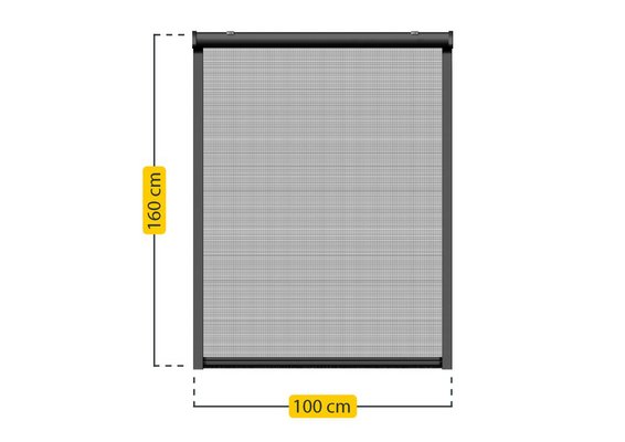 Insektenschutz-Rollo für Fenster, 100 | 160 x cm, anthrazit SCHELLENBERG
